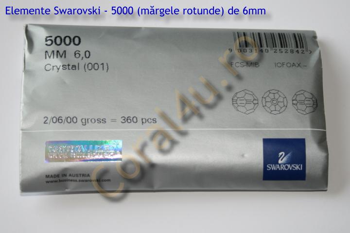 Elemente Swarovski - seria 5000 -6mm (faţă)
